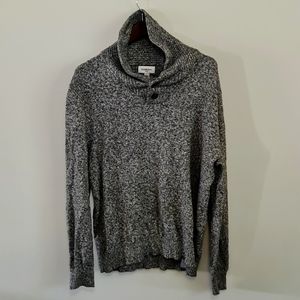 Big and soft turtle neck men's gray large